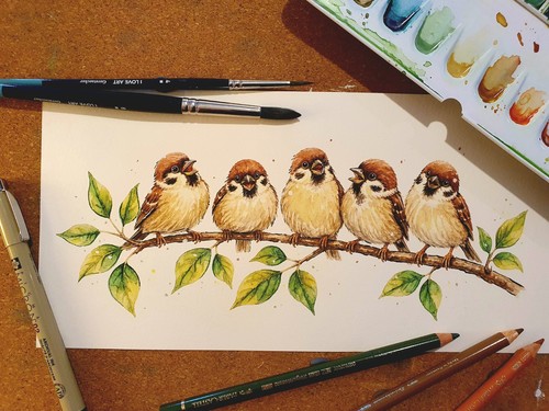 Original aquarell illustration - original,