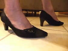 Peter Kaiser - Schwarze Pumps mit netter Deko - Grösse 38 1/2 - Absatz 6 cm
