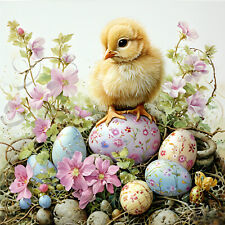 Deko Bild Ostereier Hühner