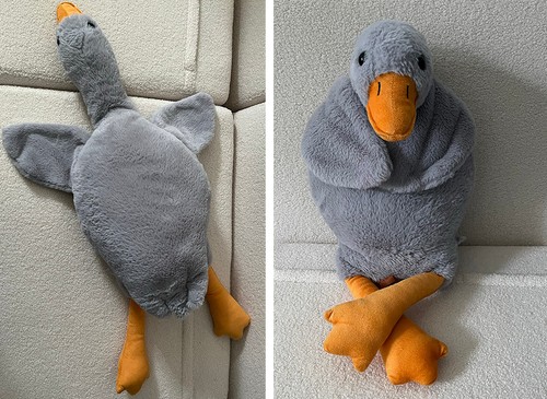 Plüschtier ente gans grau - plüschtier,
