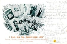 Ansichtskarte I. Croat. Serb. Ung. Zigeuner-Truppe Wila 1903  (b0108)