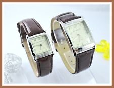 GOLDJUNGE69 * PARTNER-SET DAMEN &HERREN- ARMBANDUHR #BERGMANN 1922 - BRAUN - KRO