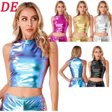 DE Damen Wetlook Crop Tops