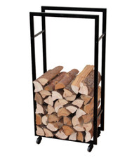 Kaminholzregal mit Rollen