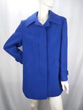 DelMod international Damen Mantel Wolljacke Schurwolle Taschen Gr. L/XL Royal