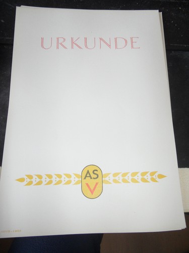 Original ddr nva asv urkunde - ddr,