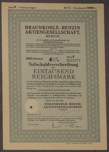Braunkohle-Benzin