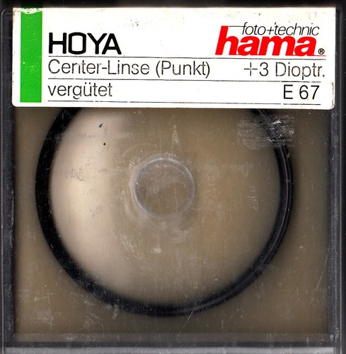 67mm center linse von - +3,