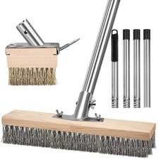 Moos-Unkrautentferner Stahlbesen Drahtbesen mit abnehmbarem 165 cm Stiel für ...