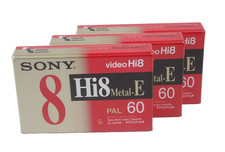 3 x Sony Hi8 Kassetten 60