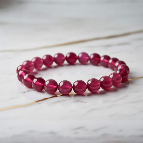 Rubin kugelarmband 8mm - rubin,