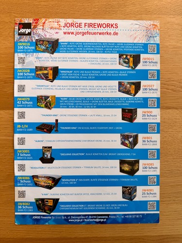 Jorge feuerwerk prospekt flyer - prospekt,