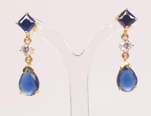 Ohrstecker blauer saphir - ohrstecker,