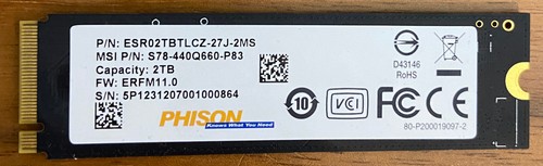 2tb ssd von msi und - ssd, mit