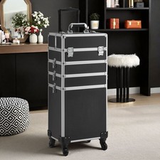 4 Ebenen Kosmetikkoffer Trolley Kosmetik Trolley Make up Koffer Nagelkoffer