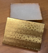 Schmuckschatulle, goldfarben elegant, 8x5,5x3cm, innen Kunstwatte