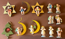 Holz Engel Sänger Musiker Figuren Weihnachten Dekoration Sammlerstück defekt 6cm