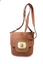 LONGCHAMP Damen Leder Umhängetasche Schultertasche Braun