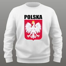 EAKS® Herren Sweatshirt "Polenwappen" Pullover Pulli Polska Polen Wappen Poland