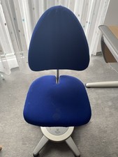 Schreibtisch Stuhl Moll Mit Blauem Polster Bezug Sitzhöhe 55cm Gesamthöhe 100cm