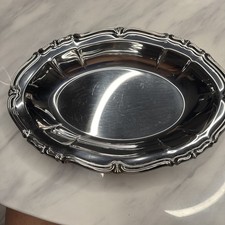 Vintage Alfra Alessi Barocco Servierschale 1950er Jahre Italien Edelstahl