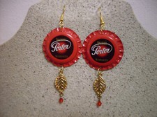 Ohrringe, Lausitzer Porter , Kronkorken ,  Bier , Brauerei , Ohrhänger