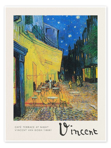 Poster caféterrasse abend - caféterrasse,