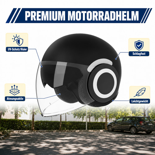 Retro helm motorradhelm visier - helm,