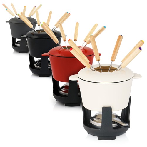 Fondue set gusseisen teilig - set, 13-teilig