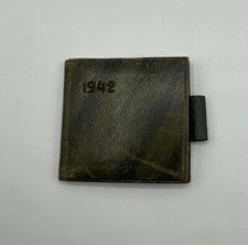 Kleiner Portemonnaie Taschen Notiz Kalender 1942 Leder Antik Alt Puppenstube