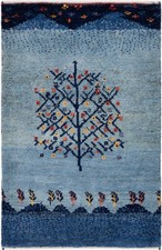 Perser Gabbeh Teppich Blau
