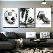 Wasserfarbe Fussball Leinwand