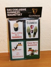 Rarität: GUINNESS-Magnetset / 4 St. Kühlschrankmagnete / Bierwerbung NEU+OVP