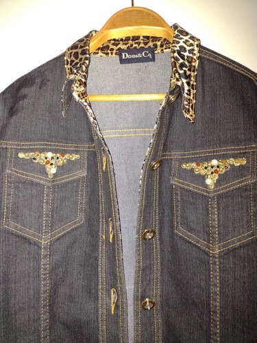 Jeans jacke 40 dunkelblau - jacke,