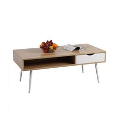 Couchtisch 120cm Beistelltisch Holz Sofatisch Beistelltisch TVTisch Lowboard Z08