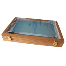 Sammlervitrine Eiche, Oberfläche gewachst, Plexischeibe ca. 510 x 340 x 70mm