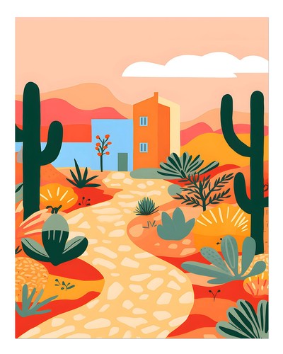 Desert landscape wall art - landscape,