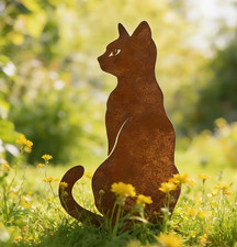 Rostige deko katze - deko, aus