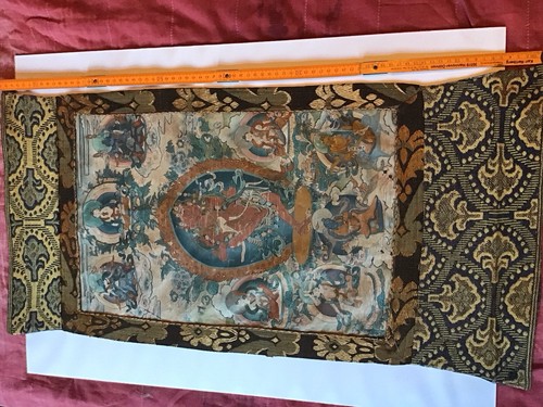 Antike tibetische thangka - tibetische,