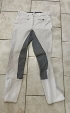 Weiße Reithose in Gr. 76 Catago Mit Grauen Besatz Lederbesatz 