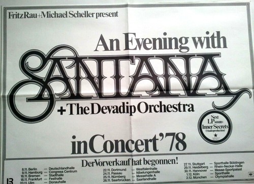 Carlos santana 1978 tour - santana,