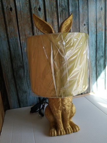Tischleuchte hase 42cm gold - tischleuchte,