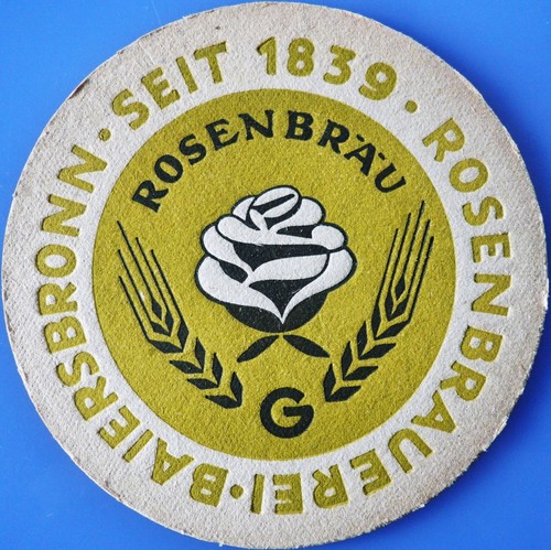 Alter bierdeckel rosenbrauerei - alter,