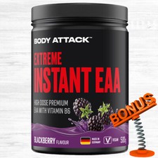 Body Attack Extreme Instant EAA Pulver 500g Dose 47,80 €/kg BCAA Aminos + Bonus