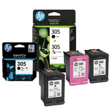HP 305 Schwarz Farbe Original