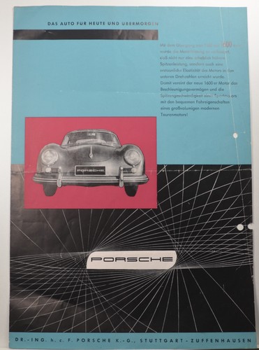 Porsche 356 prospekt von - porsche,
