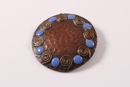 Brosche bronze emaille - brosche, grand
