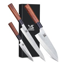 MSY BIGSUNNY 3-teiliges Sushi-Messer-Set Sashimi-Messer Edelstahl
