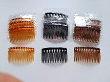 4 x  Haarkamm Kämme Steckkamm Einsteckkamm  braun , schwarz oder transparent +1+