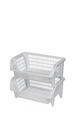 2 x Küchenkorb Stapelkorb